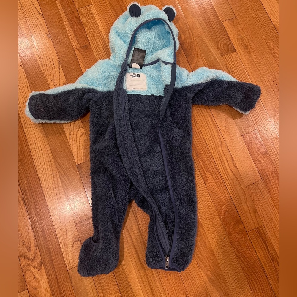 The North Face - like new - blue fleece one piece